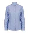 H513R Henbury Ladies Modern Long Sleeve Regular Fit Oxford Shirt Blue colour image